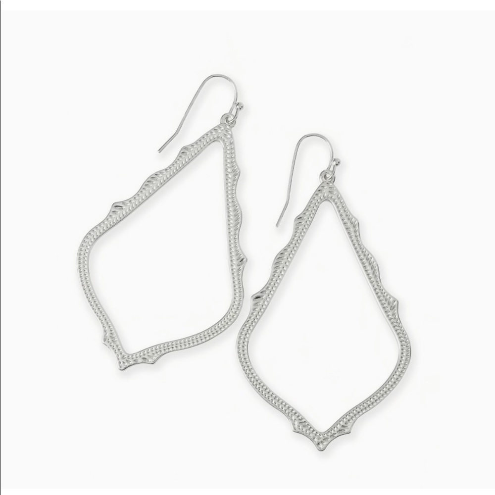 Silver Kendra Scott Sophee Drop Earrings NWOT
